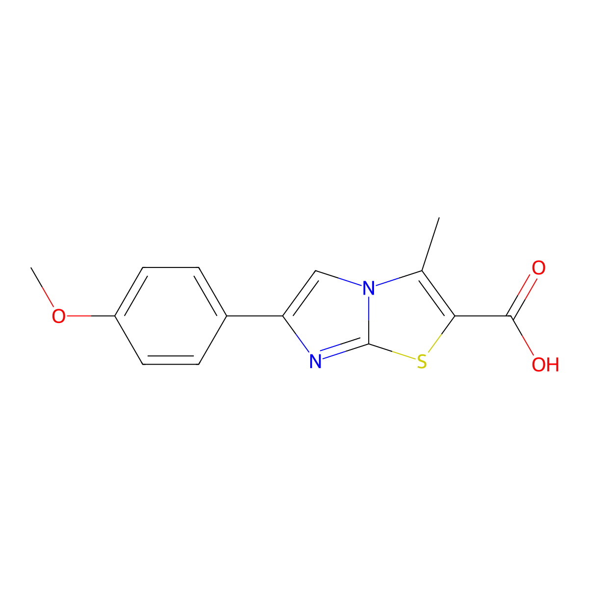 6-(4-Methoxyphenyl)-3-methylimidazo[2,1-b][1,3]thiazole-2-carboxylic acid molecular structure, CAS 1131580-22-7