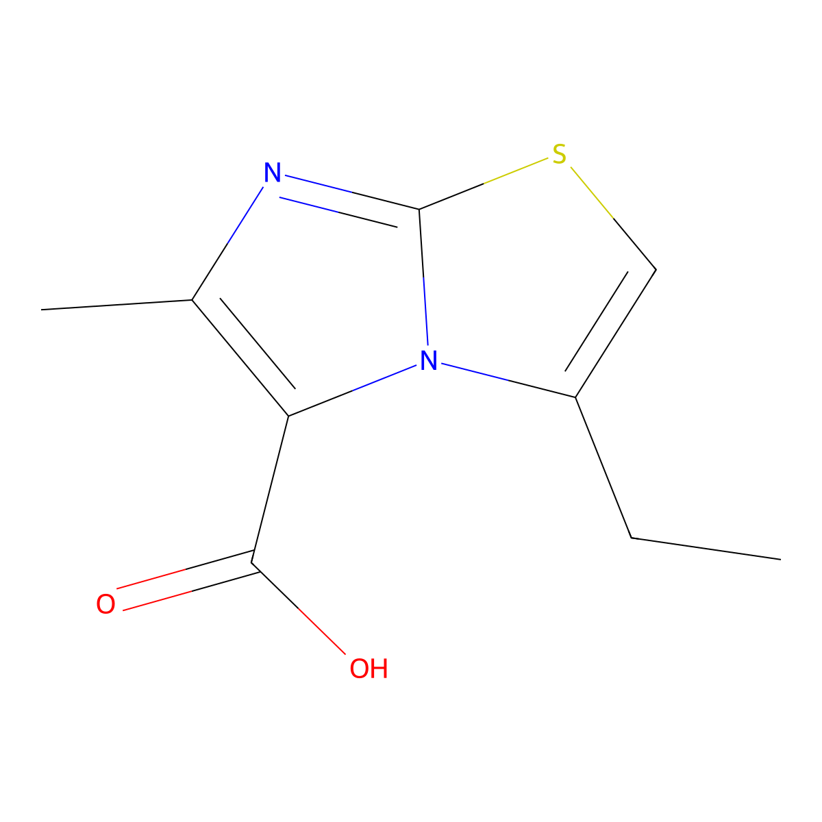3-Ethyl-6-methylimidazo[2,1-b][1,3]thiazole-5-carboxylic acid molecular structure, CAS 1131586-44-1