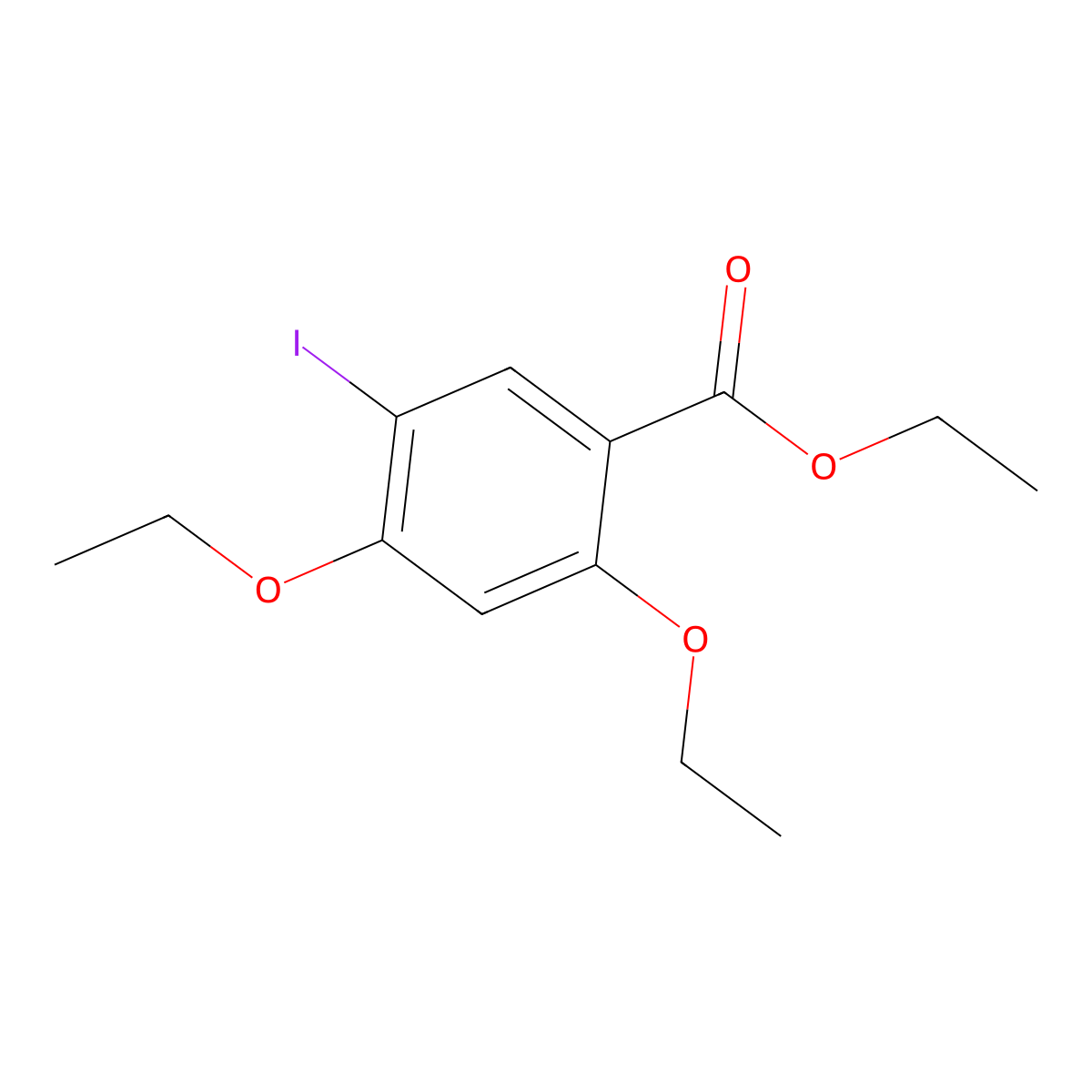 Ethyl 2,4-diethoxy-5-iodobenzoate molecular structure, CAS 1131587-50-2
