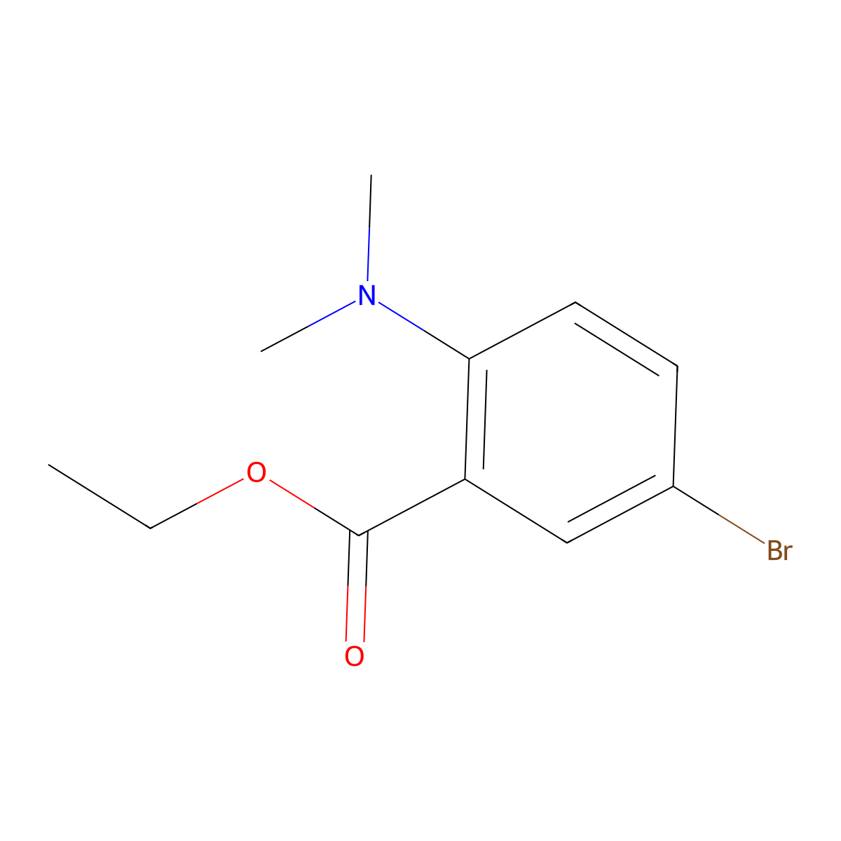 Ethyl 5-bromo-2-(dimethylamino)benzoate molecular structure, CAS 1131587-58-0
