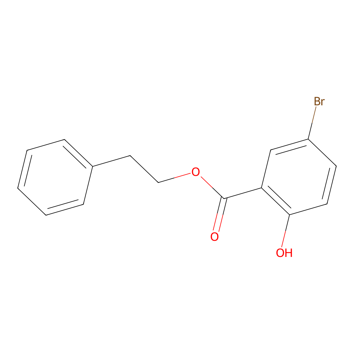 Phenethyl 5-bromo-2-hydroxybenzoate molecular structure, CAS 1131587-60-4