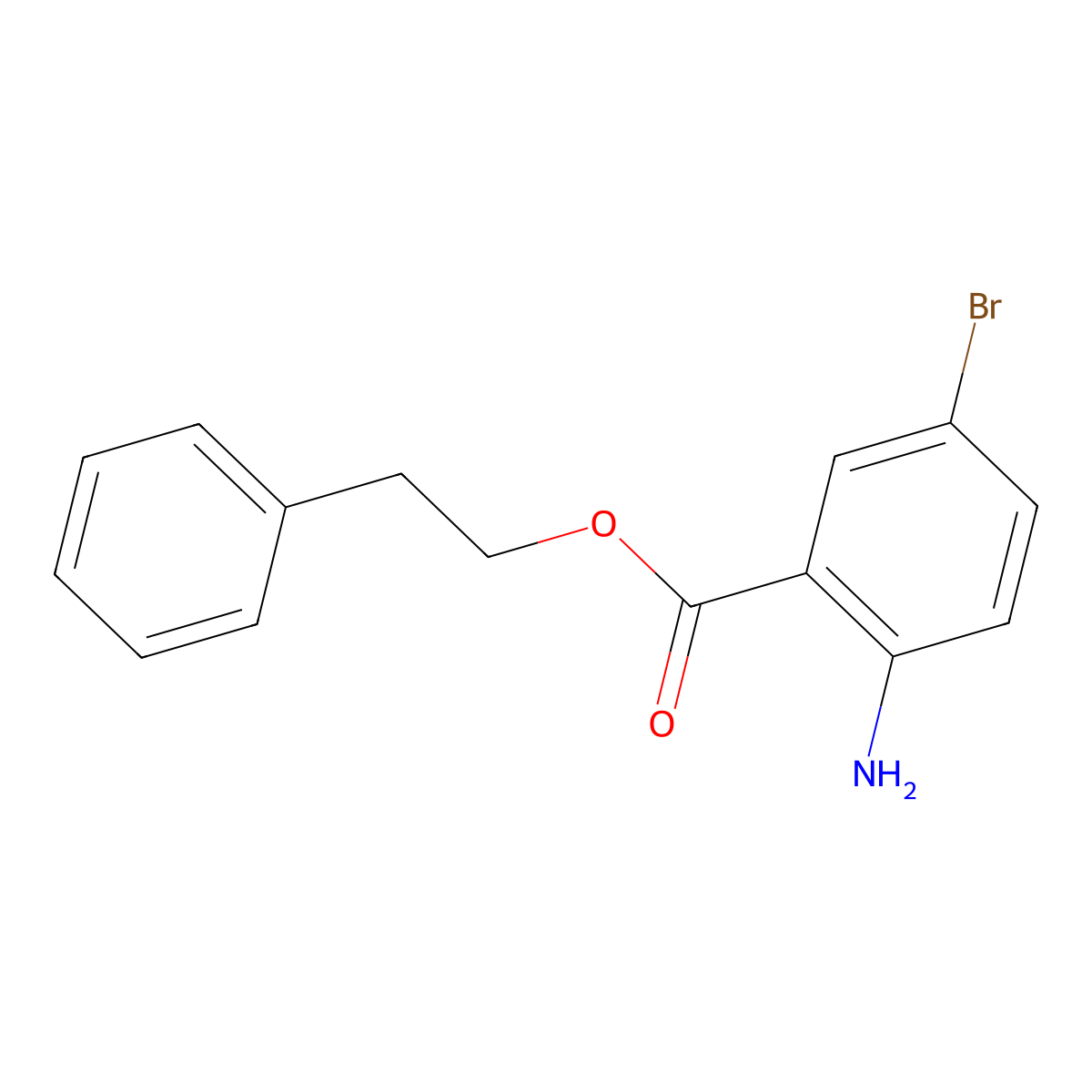 Phenethyl 2-amino-5-bromobenzoate molecular structure, CAS 1131587-62-6