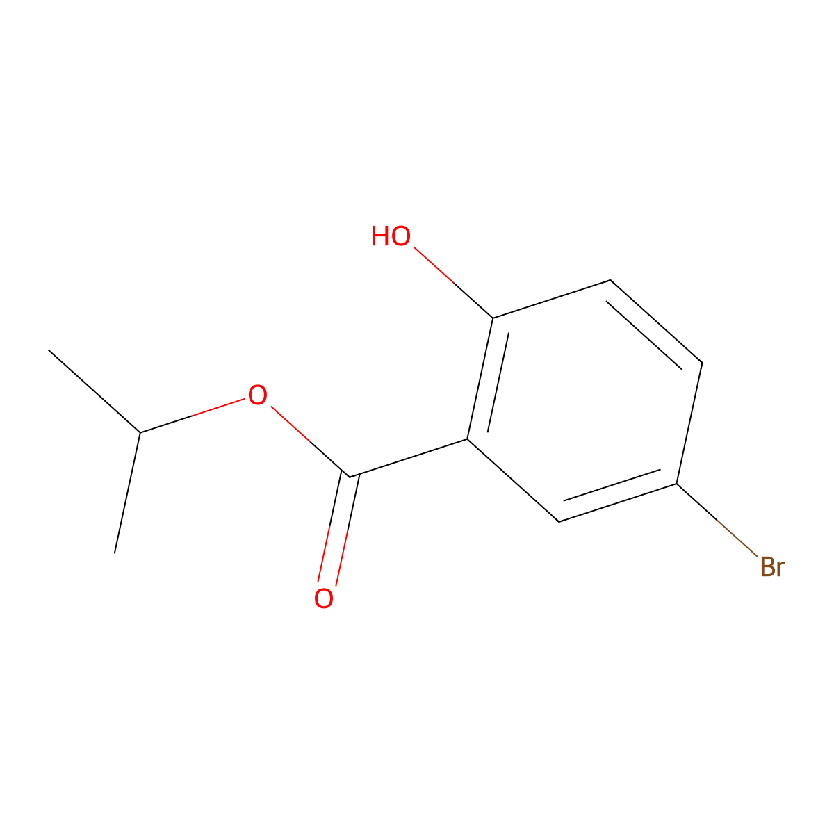 Isopropyl 5-bromo-2-hydroxybenzoate molecular structure, CAS 1131587-64-8