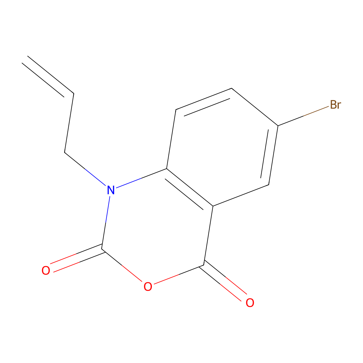 1-allyl-6-bromo-1H-benzo[d][1,3]oxazine-2,4-dione molecular structure, CAS 1131587-69-3