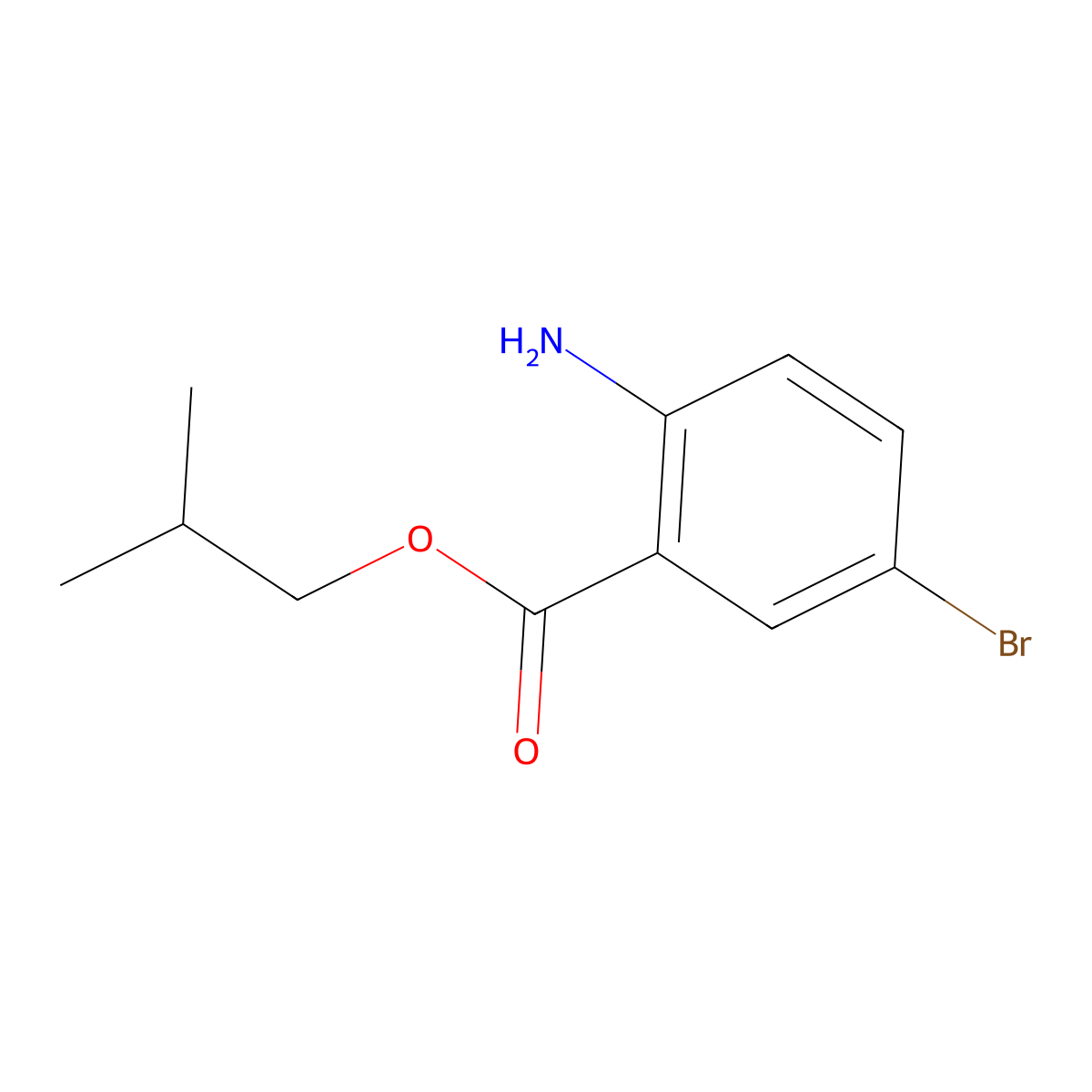 Isobutyl 2-amino-5-bromobenzoate molecular structure, CAS 1131587-70-6