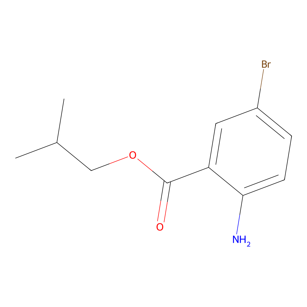 Isobutyl 2-amino-5-bromobenzoate molecular structure, CAS 1131587-70-6