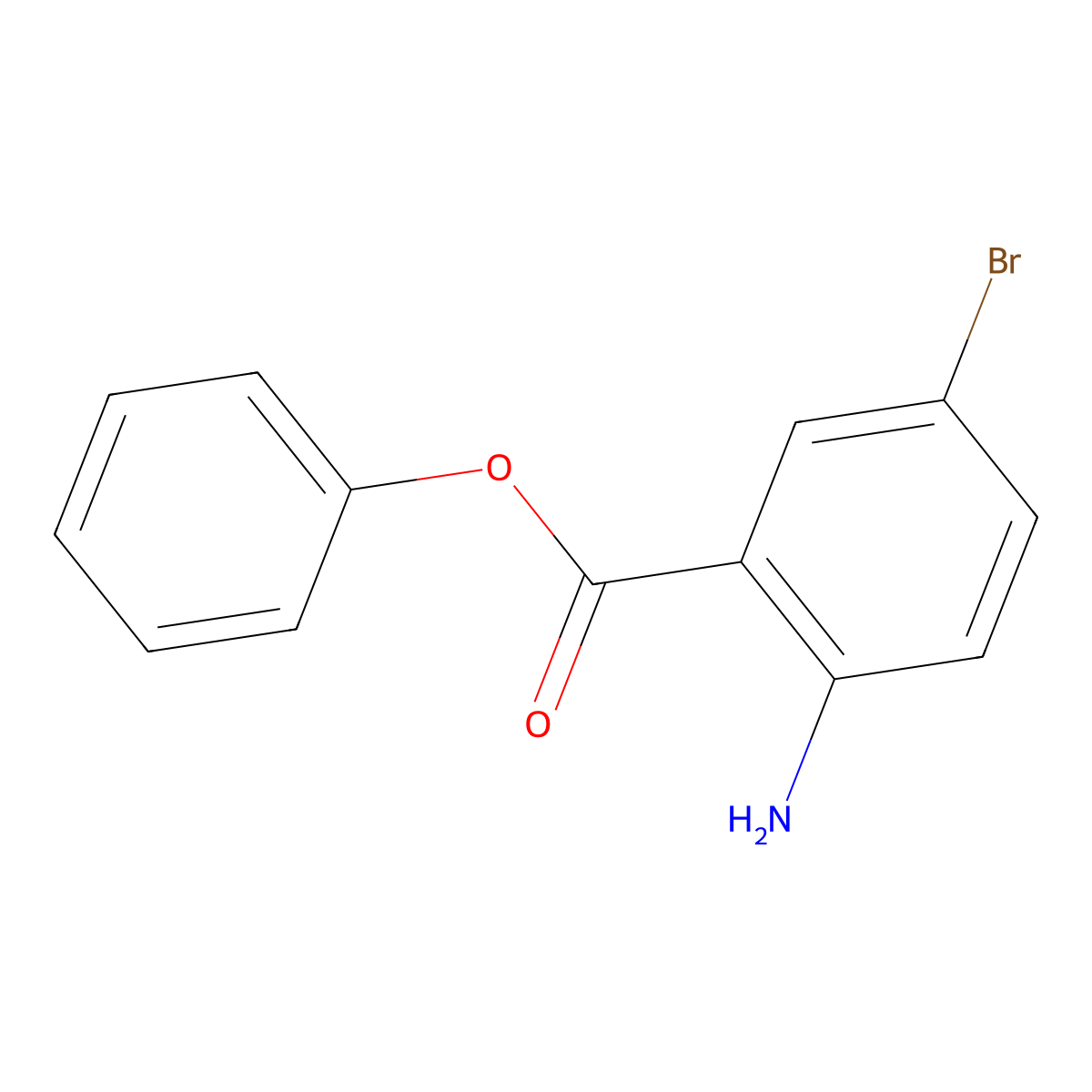 Phenyl 2-amino-5-bromobenzoate molecular structure, CAS 1131587-71-7