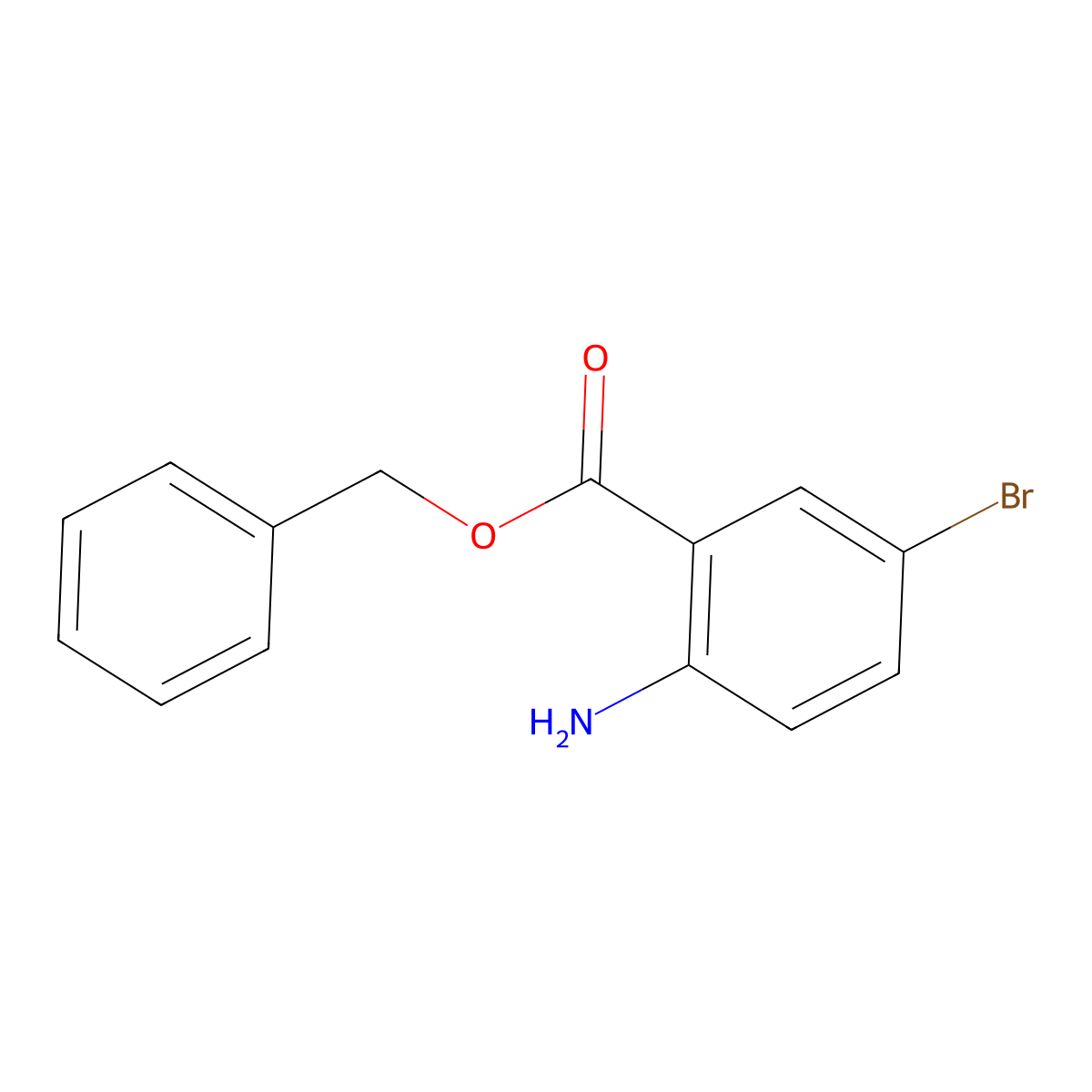 Benzyl 2-amino-5-bromobenzoate molecular structure, CAS 1131587-72-8