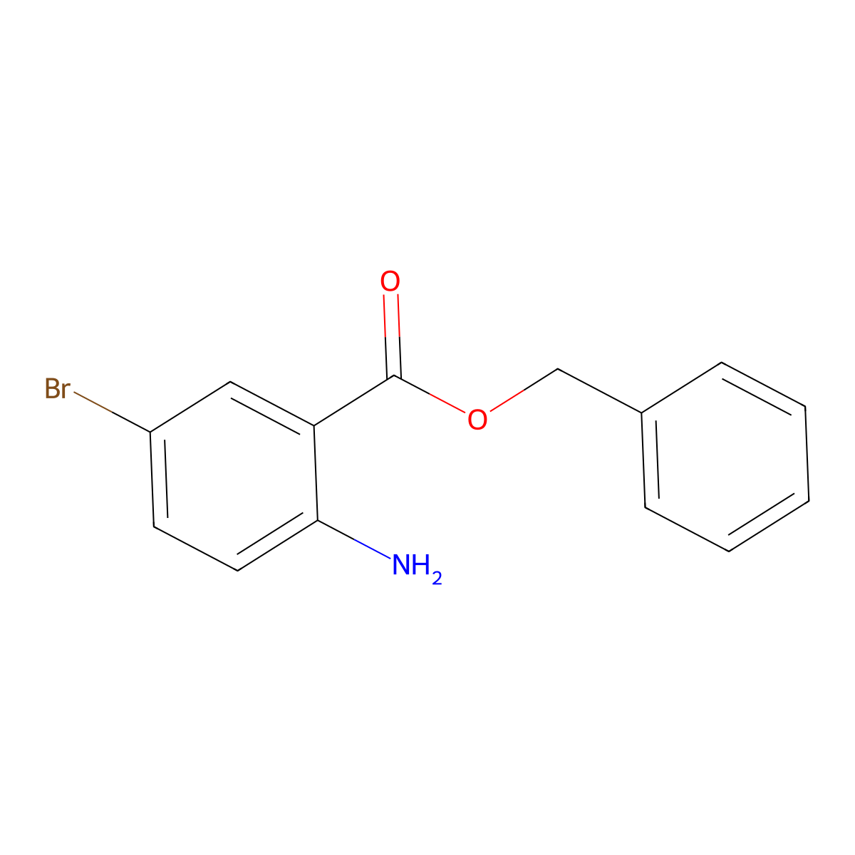 Benzyl 2-amino-5-bromobenzoate molecular structure, CAS 1131587-72-8
