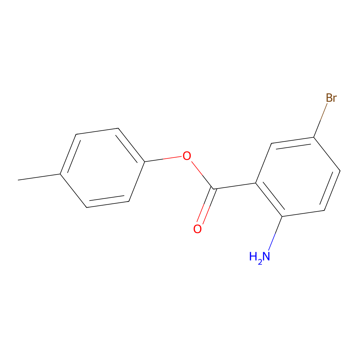 p-Tolyl 2-amino-5-bromobenzoate molecular structure, CAS 1131587-76-2