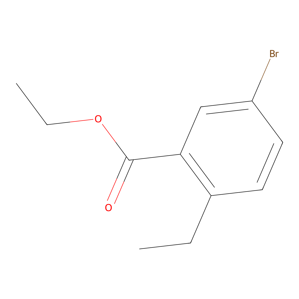 Ethyl 5-bromo-2-ethylbenzoate molecular structure, CAS 1131587-83-1