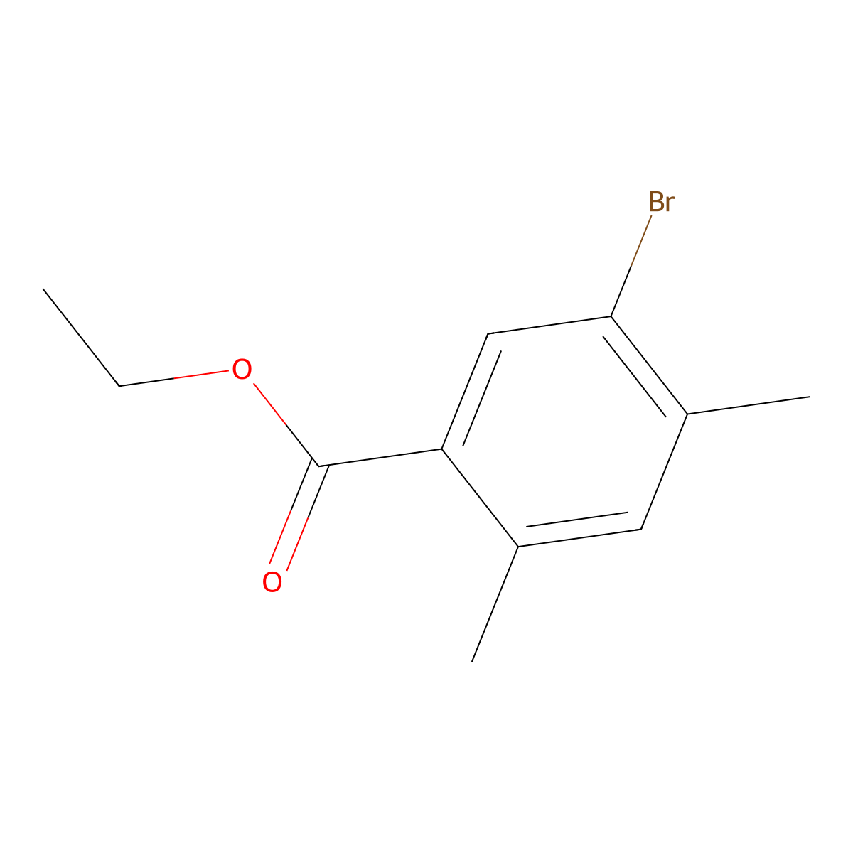 Ethyl 5-bromo-2,4-dimethylbenzoate molecular structure, CAS 1131587-91-1