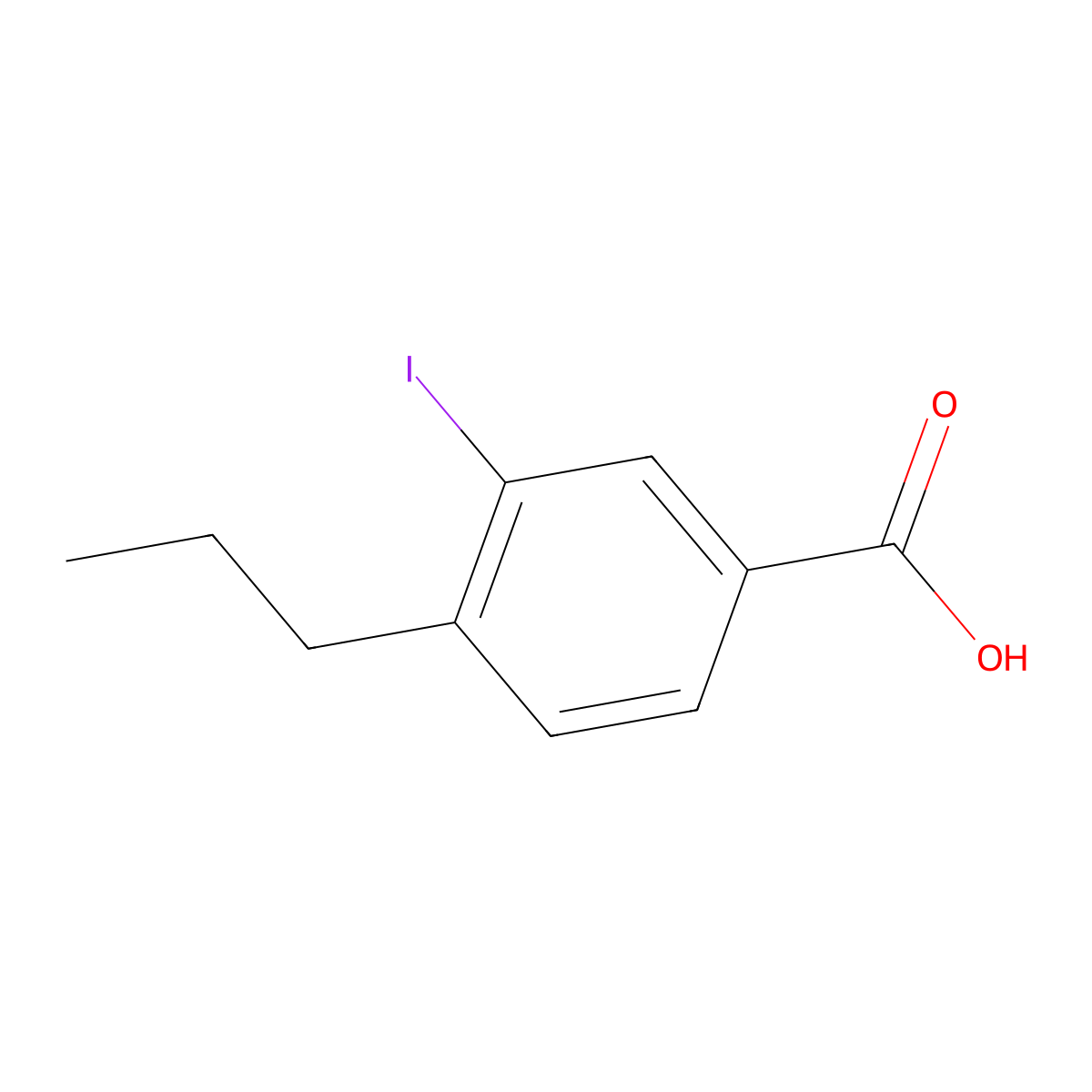 3-Iodo-4-propylbenzoic acid molecular structure, CAS 1131588-03-8