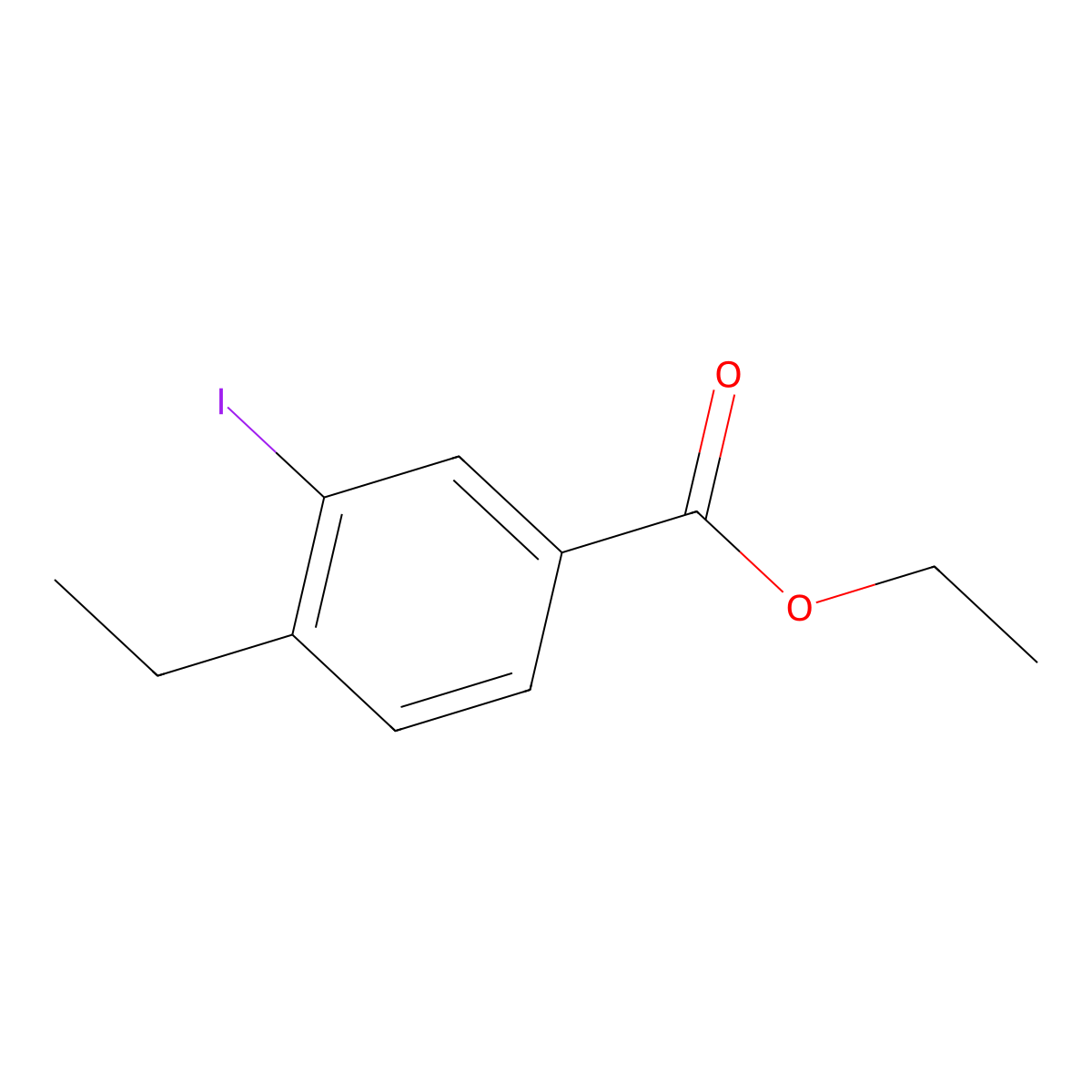 Ethyl 4-ethyl-3-iodobenzoate molecular structure, CAS 1131588-09-4