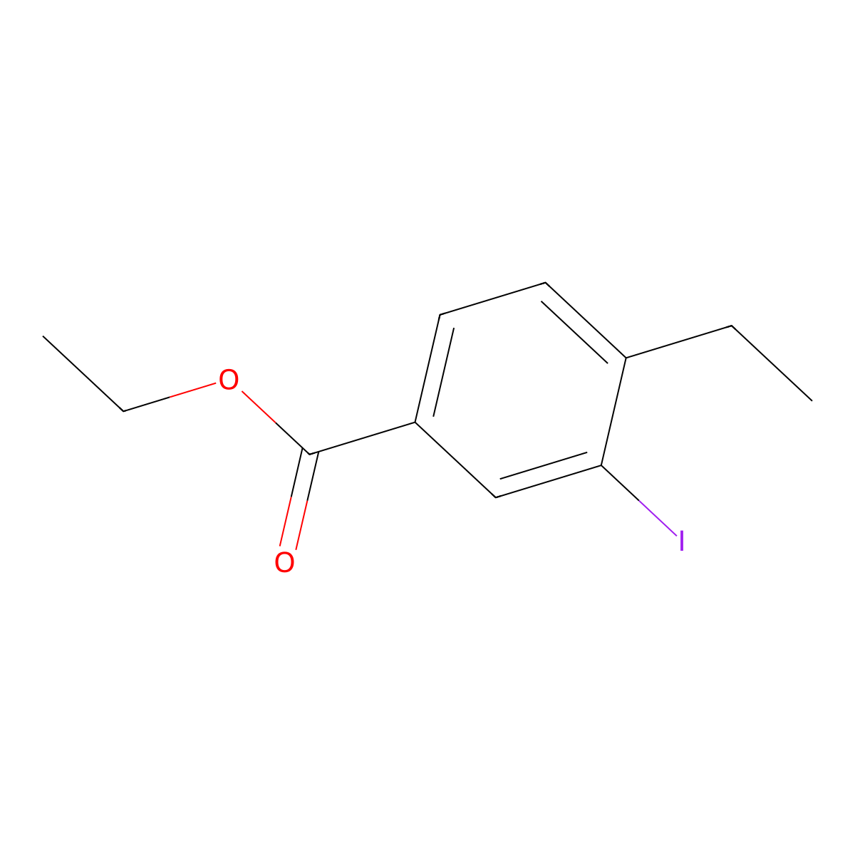 Ethyl 4-ethyl-3-iodobenzoate molecular structure, CAS 1131588-09-4