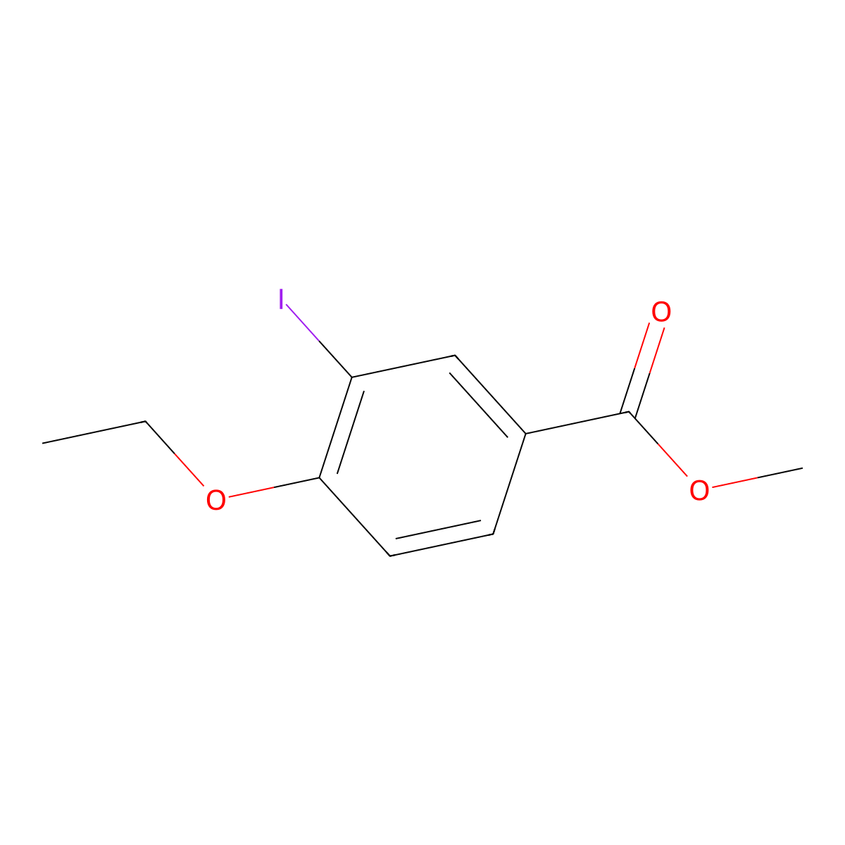 Methyl 4-ethoxy-3-iodobenzoate molecular structure, CAS 1131588-13-0