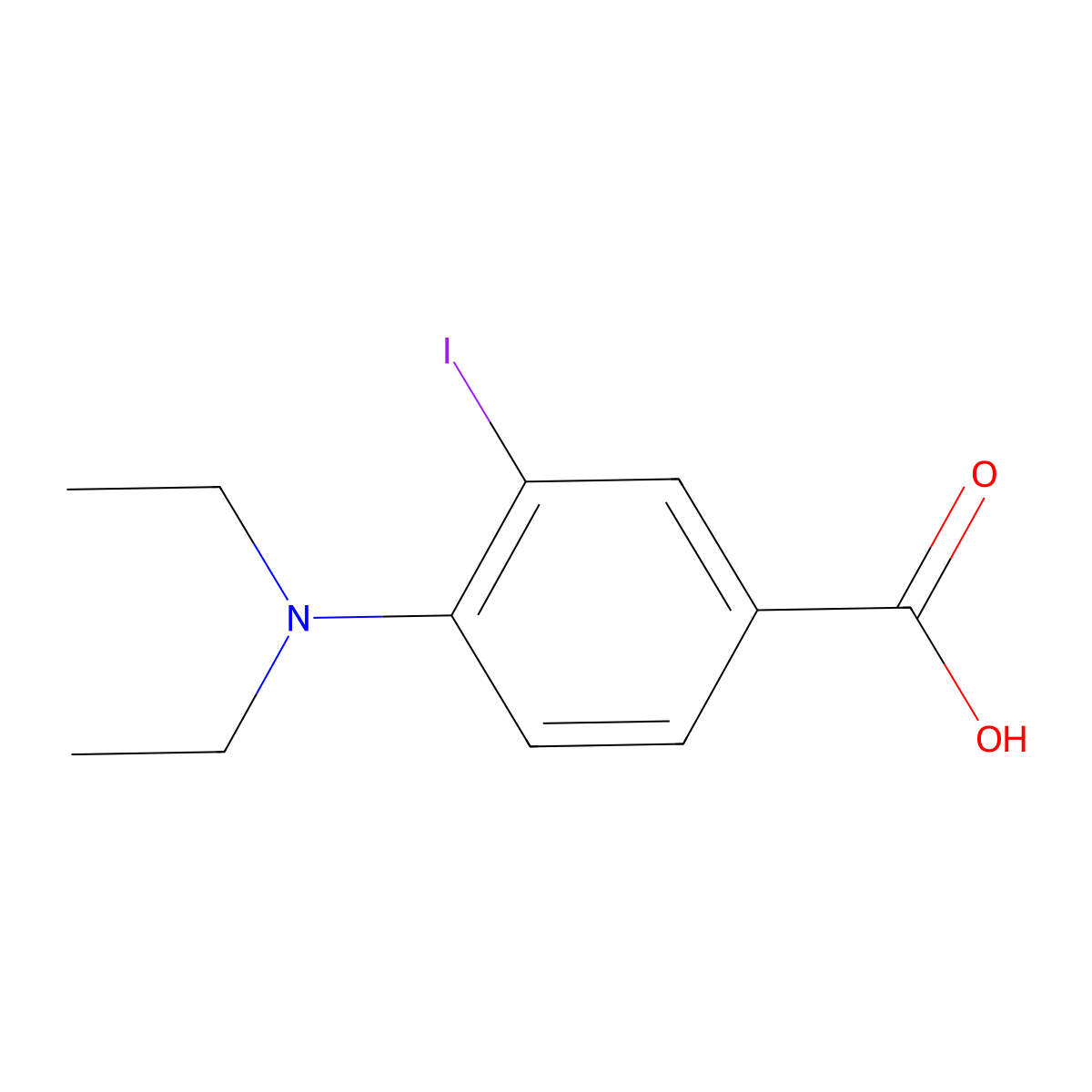 4-(Diethylamino)-3-iodobenzoic acid molecular structure, CAS 1131588-22-1