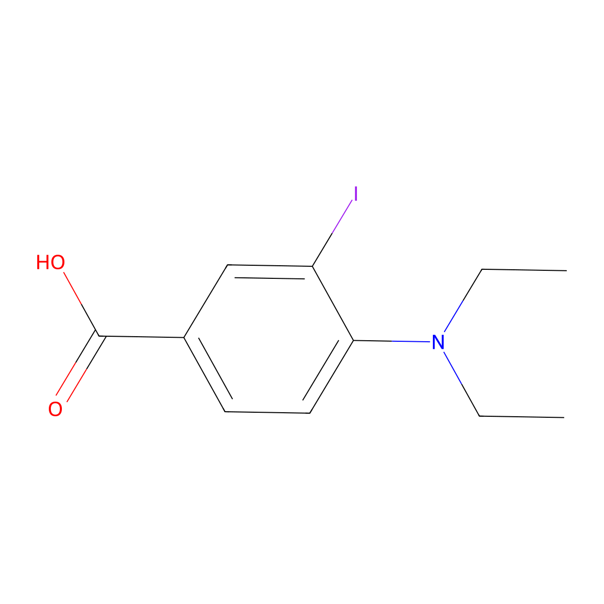 4-(Diethylamino)-3-iodobenzoic acid molecular structure, CAS 1131588-22-1