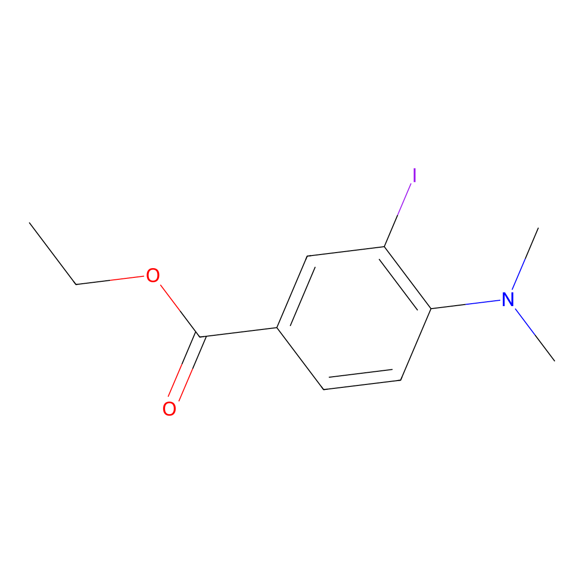 Ethyl 4-(dimethylamino)-3-iodobenzoate molecular structure, CAS 1131588-23-2