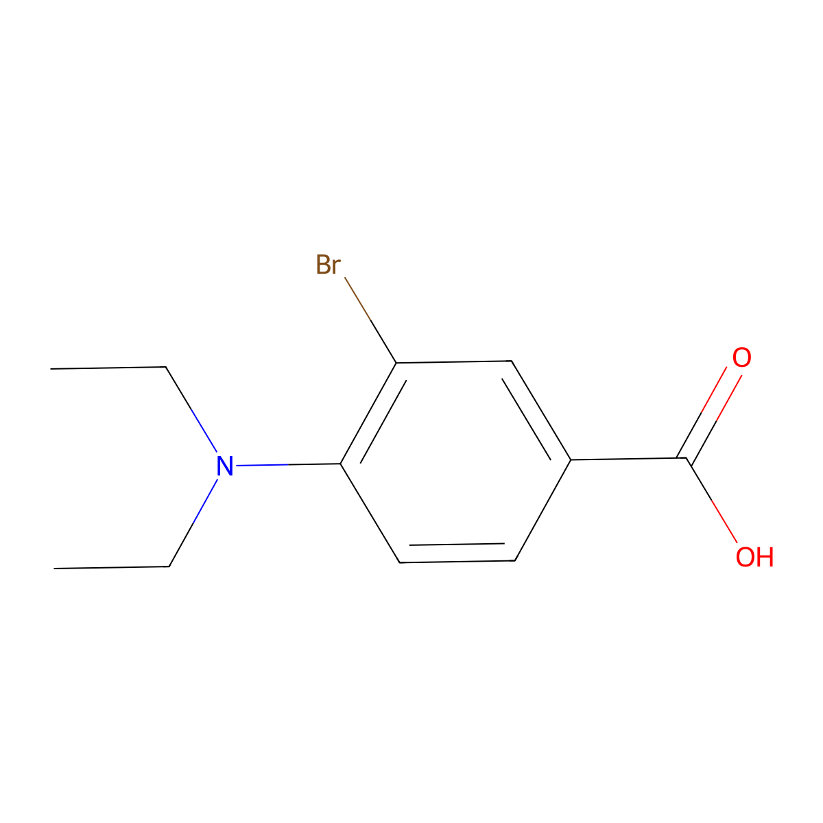 3-Bromo-4-(diethylamino)benzoic acid molecular structure, CAS 1131594-08-5