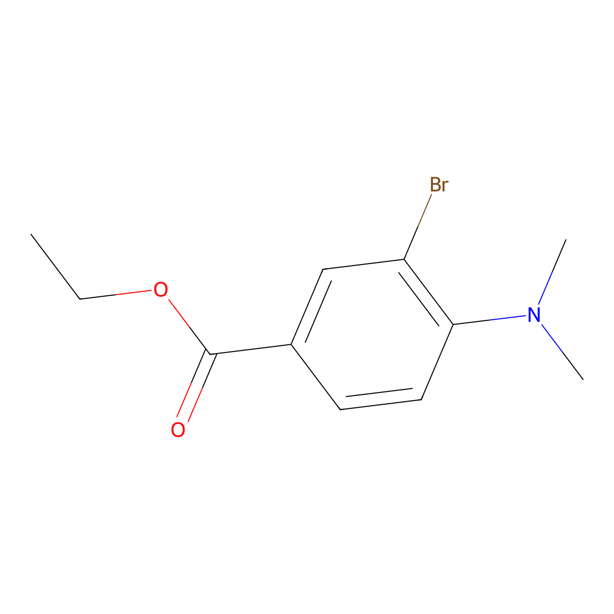 Ethyl 3-bromo-4-(dimethylamino)benzoate molecular structure, CAS 1131594-09-6