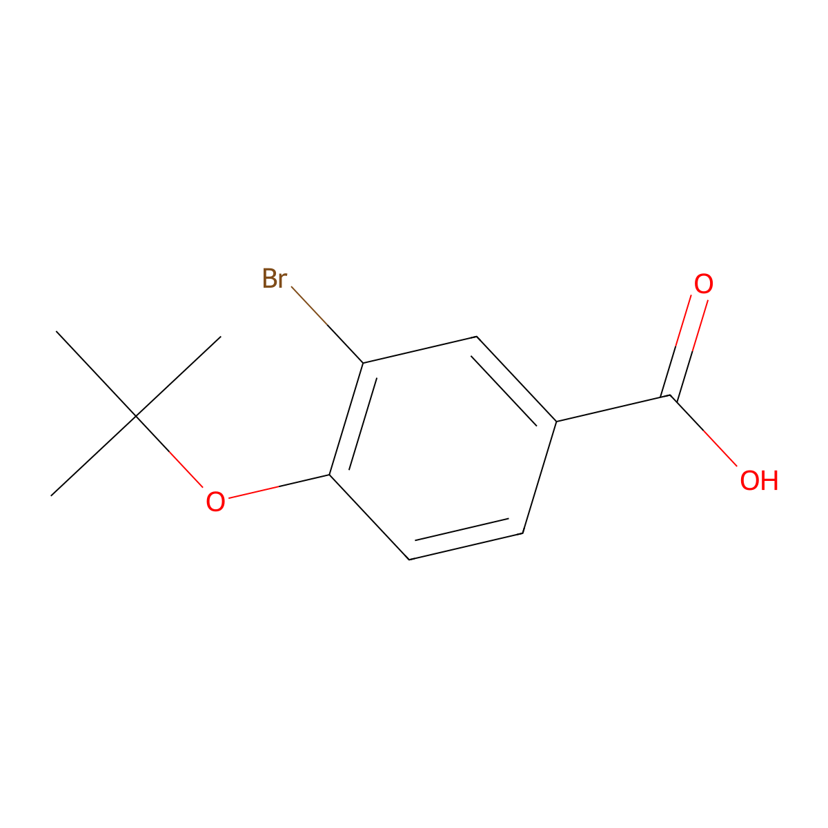 3-Bromo-4-(tert-butoxy)benzoic acid molecular structure, CAS 1131594-11-0