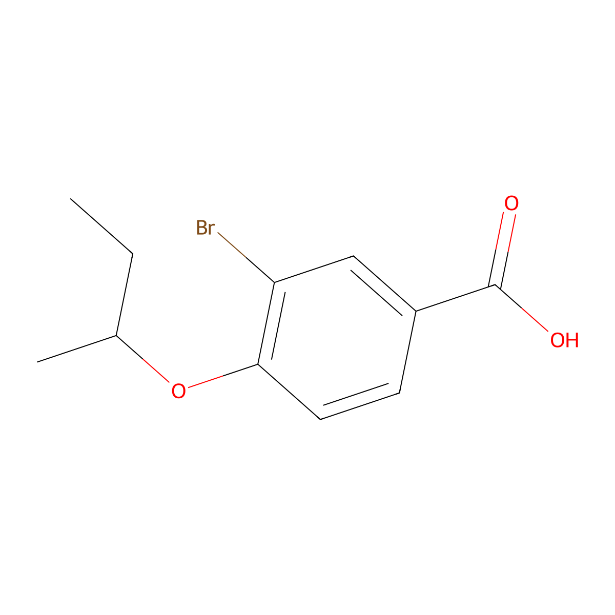 3-Bromo-4-(sec-butoxy)benzoic acid molecular structure, CAS 1131594-12-1