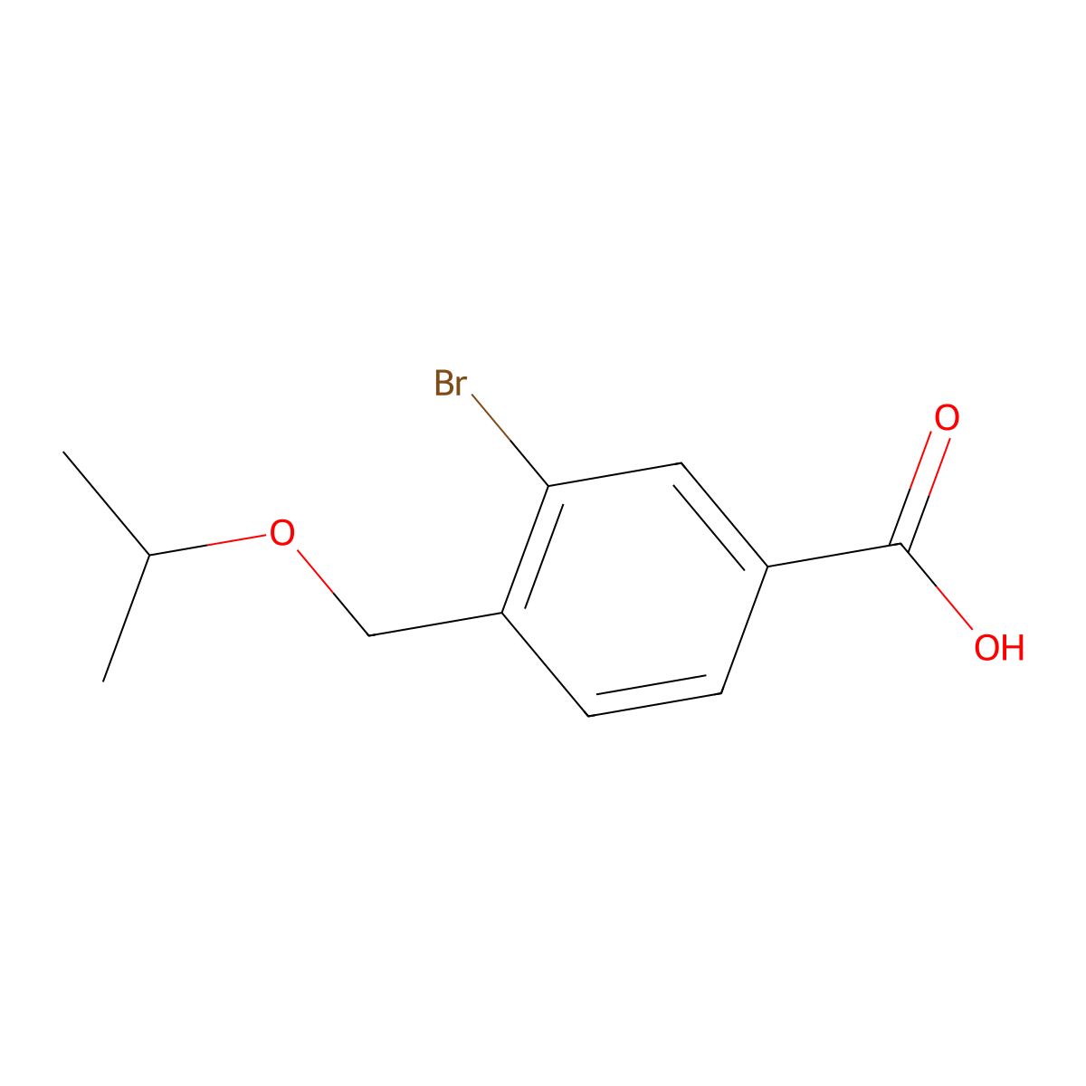 3-Bromo-4-(isopropoxymethyl)benzoic acid molecular structure, CAS 1131594-13-2