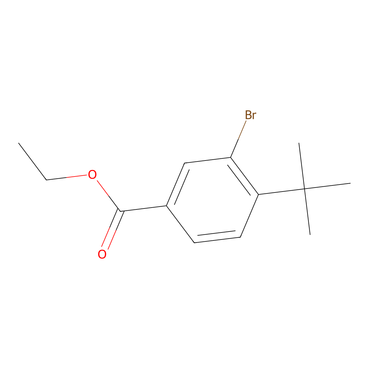 Ethyl 3-bromo-4-tert-butylbenzoate molecular structure, CAS 1131594-19-8