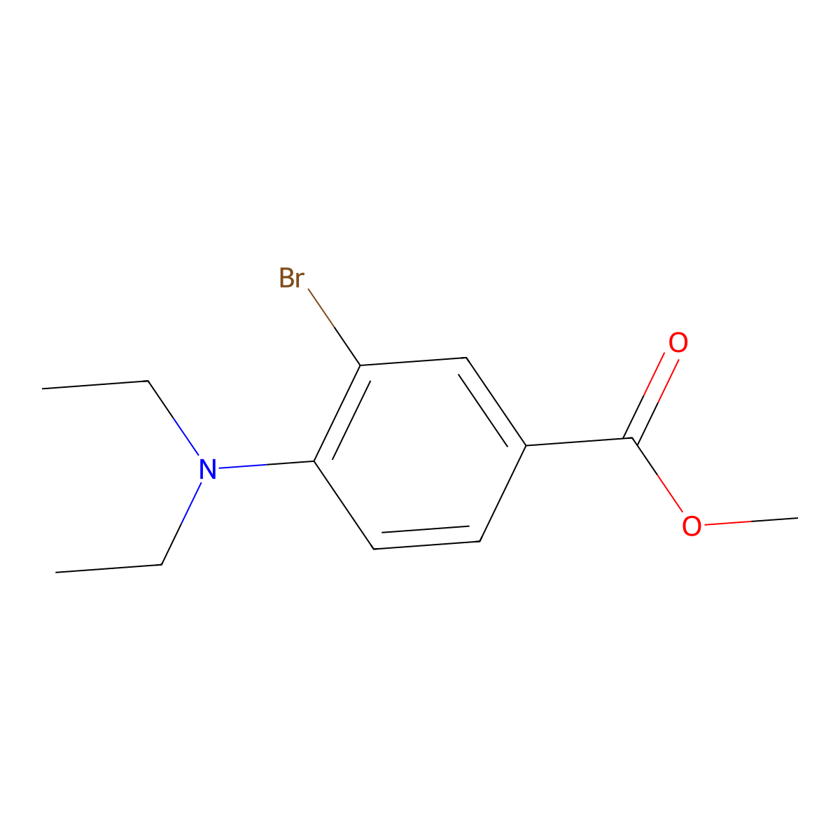 Methyl 3-bromo-4-(diethylamino)benzoate molecular structure, CAS 1131594-26-7