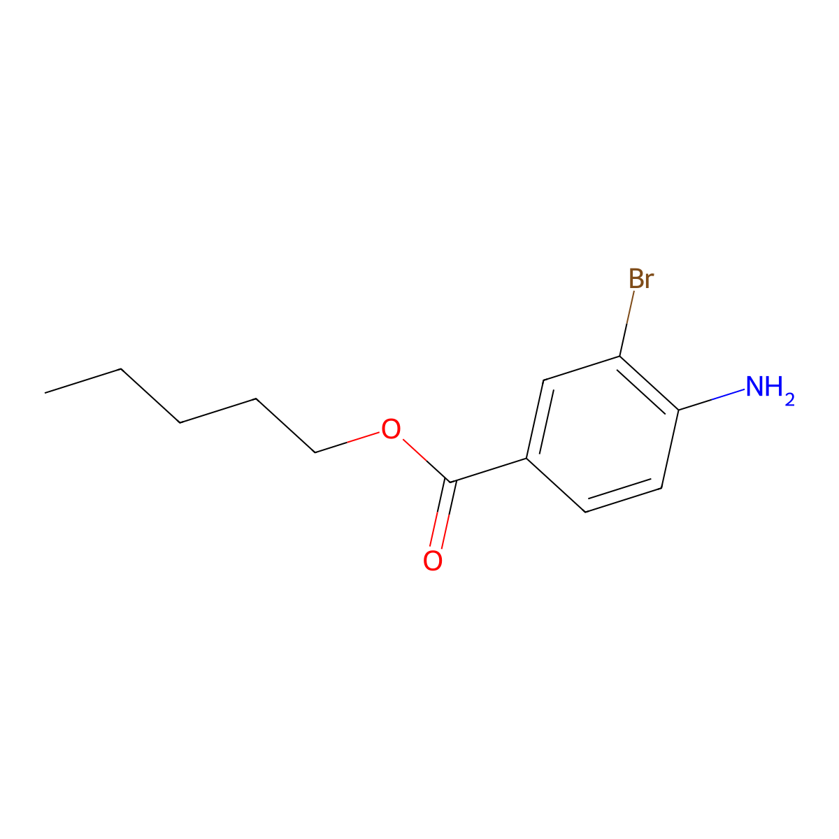 Pentyl 4-amino-3-bromobenzoate molecular structure, CAS 1131594-27-8