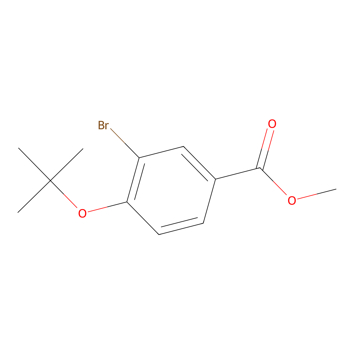 Methyl 3-bromo-4-tert-butoxybenzoate molecular structure, CAS 1131594-31-4