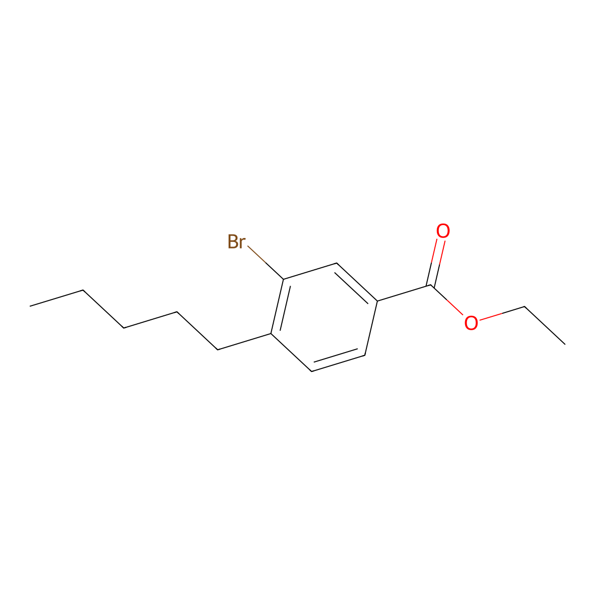 Ethyl 3-bromo-4-pentylbenzoate molecular structure, CAS 1131594-50-7