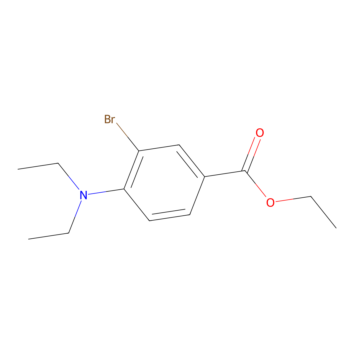 Ethyl 3-bromo-4-(diethylamino)benzoate molecular structure, CAS 1131594-51-8