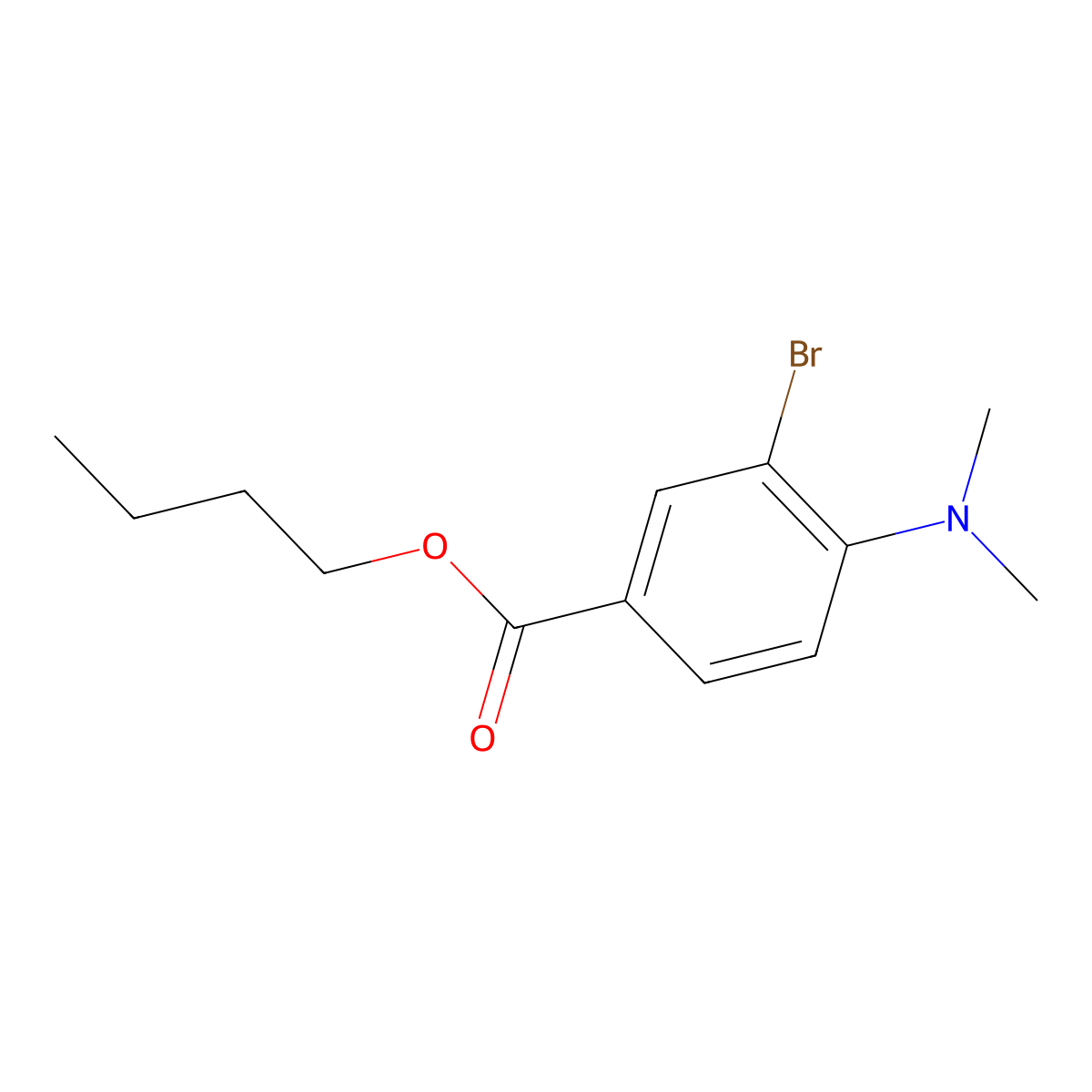 Butyl 3-bromo-4-(dimethylamino)benzoate molecular structure, CAS 1131594-53-0