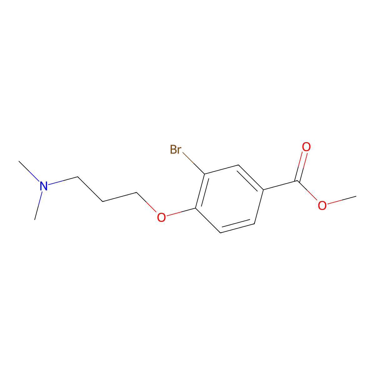 Methyl 3-bromo-4-(3-(dimethylamino)propoxy)benzoate molecular structure, CAS 1131594-65-4