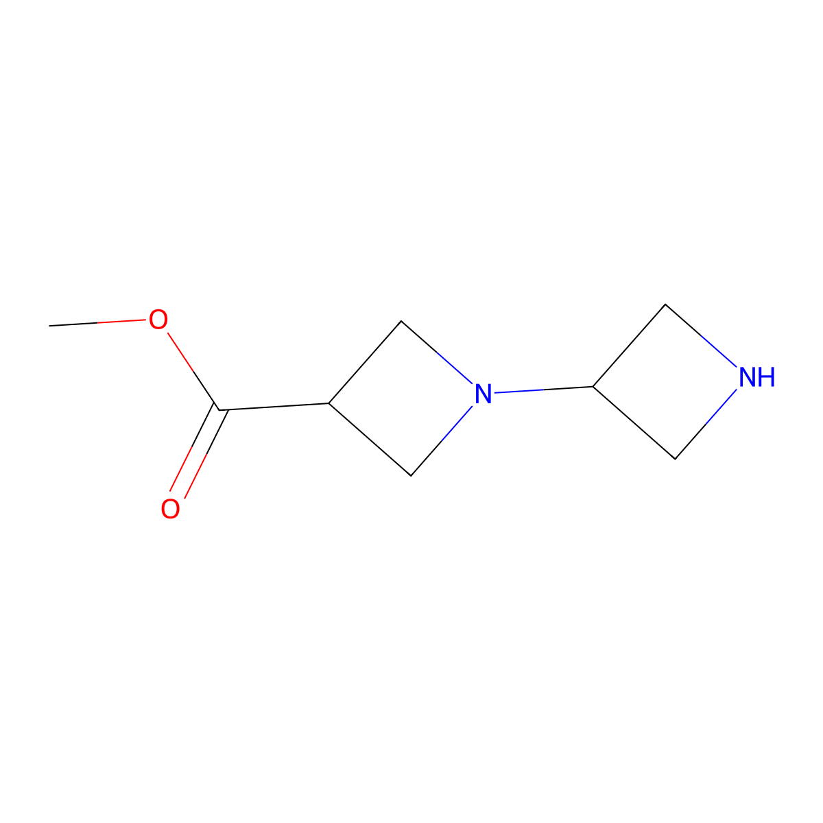 Methyl [1,3'-biazetidine]-3-carboxylate molecular structure, CAS 1131594-83-6