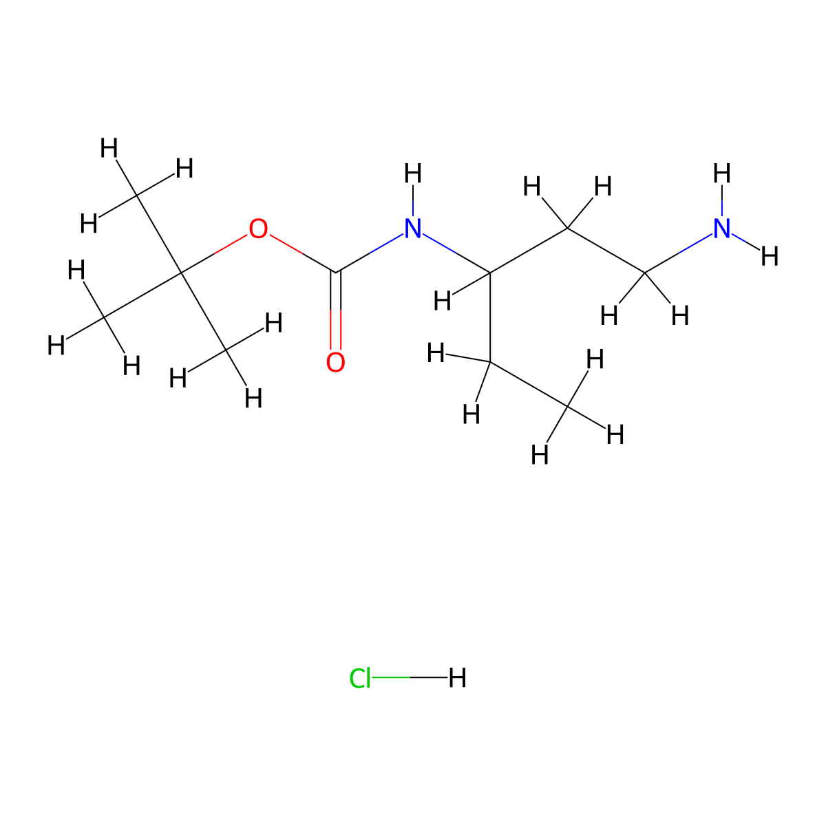 tert-Butyl (1-aminopentan-3-yl)carbamate hydrochloride molecular structure, CAS 1131594-84-7