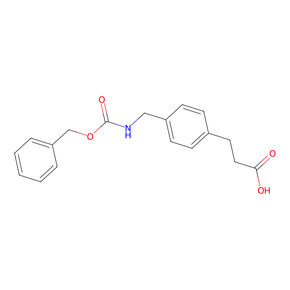 3-(4-((((Benzyloxy)carbonyl)amino)methyl)phenyl)propanoic acid molecular structure, CAS 1131595-04-4