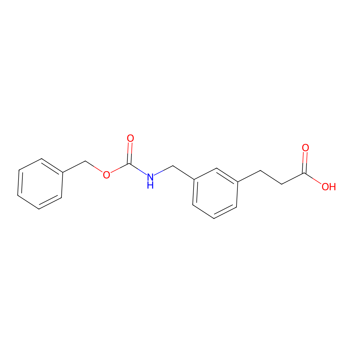 3-(3-((((Benzyloxy)carbonyl)amino)methyl)phenyl)propanoic acid molecular structure, CAS 1131595-05-5