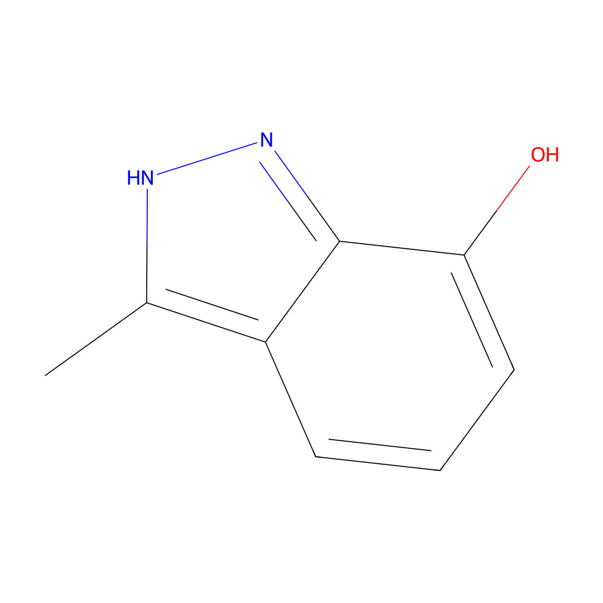 3-methyl-1H-indazol-7-ol molecular structure, CAS 1131595-36-2