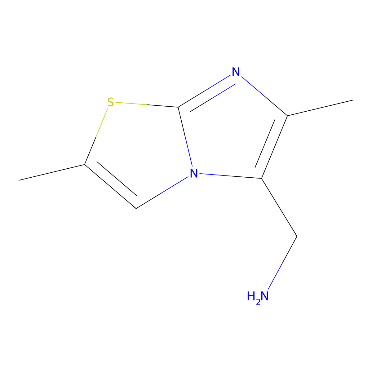 (2,6-Dimethylimidazo[2,1-b]thiazol-5-yl)methanamine molecular structure, CAS 1131599-59-1