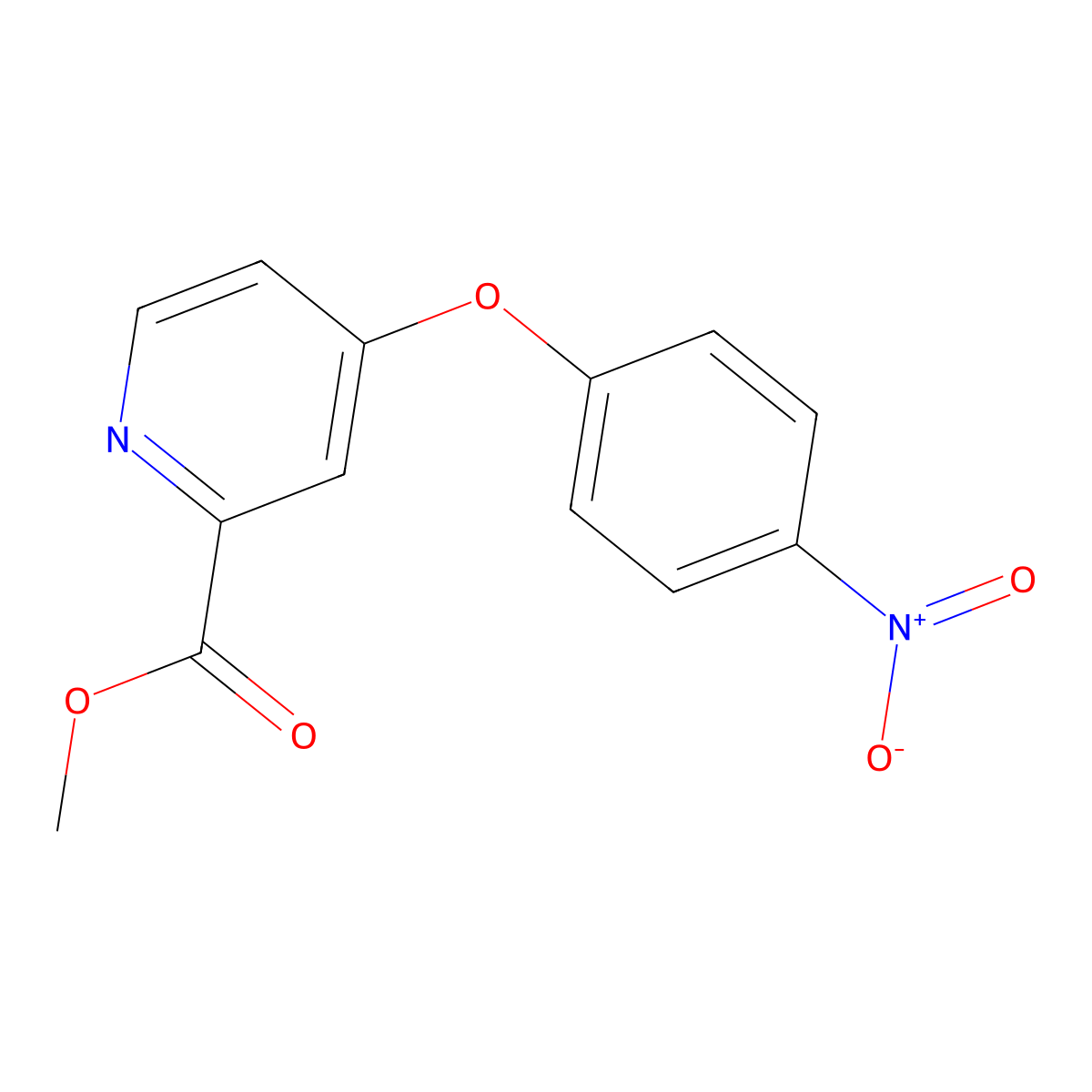 Methyl 4-(4-nitrophenoxy)picolinate molecular structure, CAS 1131604-72-2