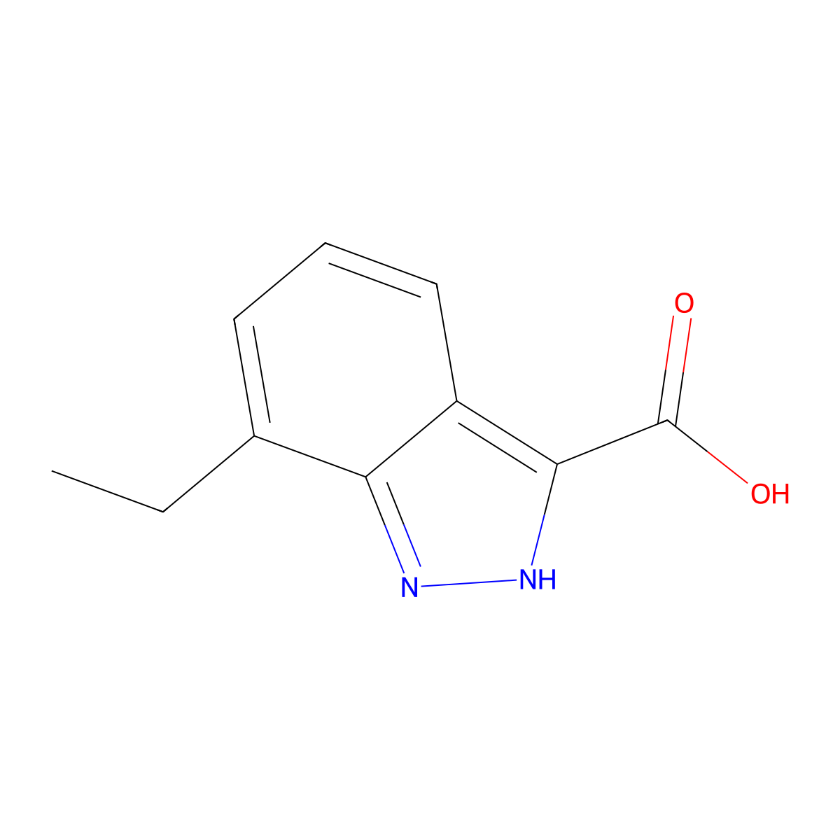 7-ethyl-1H-indazole-3-carboxylic acid molecular structure, CAS 1131604-75-5