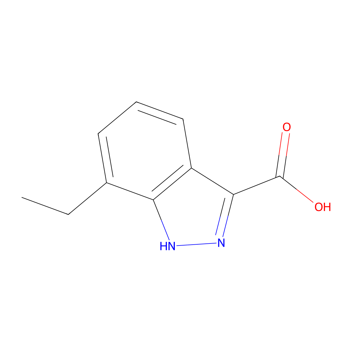 7-ethyl-1H-indazole-3-carboxylic acid molecular structure, CAS 1131604-75-5