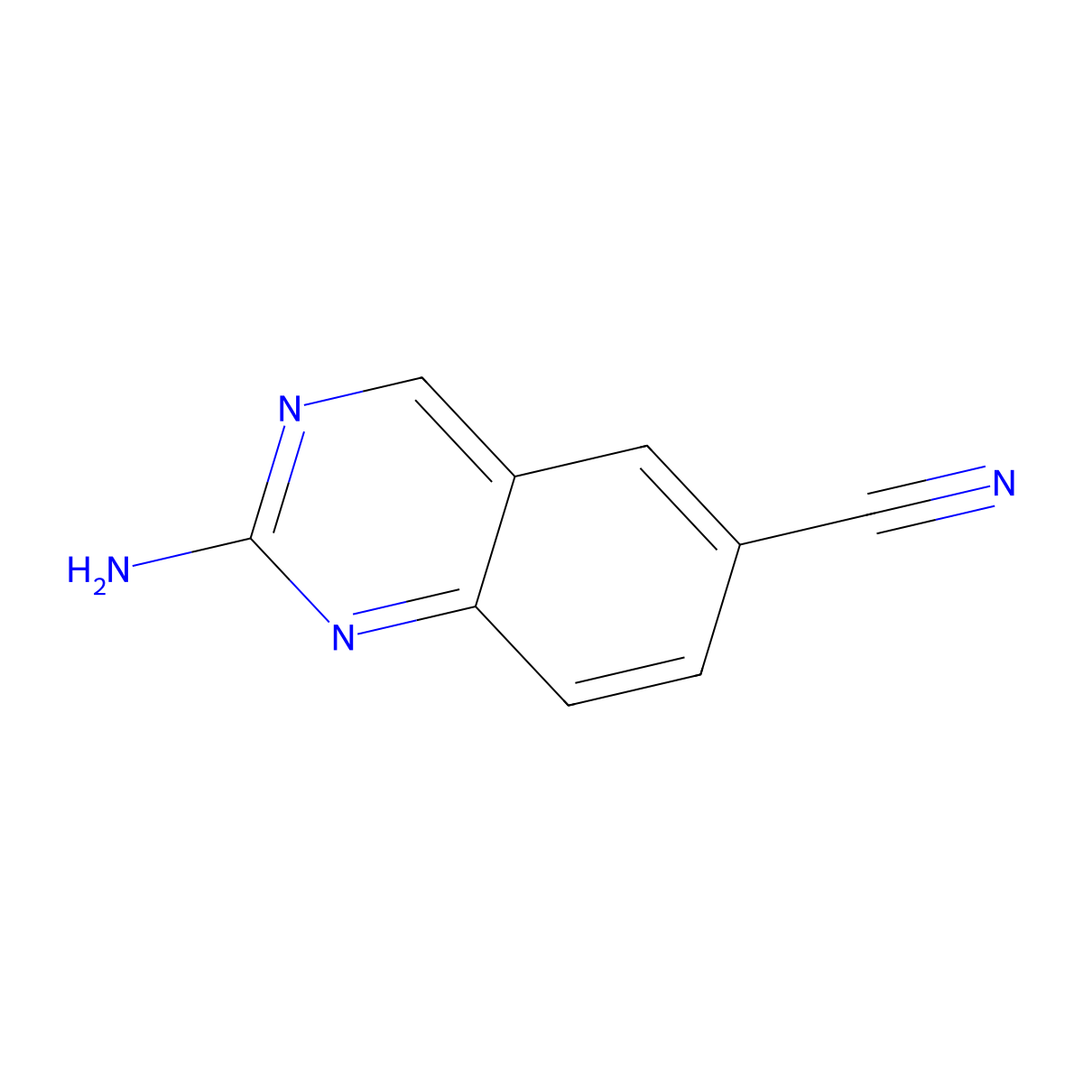 2-Aminoquinazoline-6-carbonitrile molecular structure, CAS 1131604-81-3