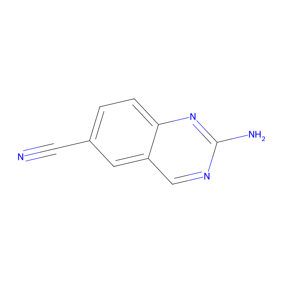 2-Aminoquinazoline-6-carbonitrile molecular structure, CAS 1131604-81-3