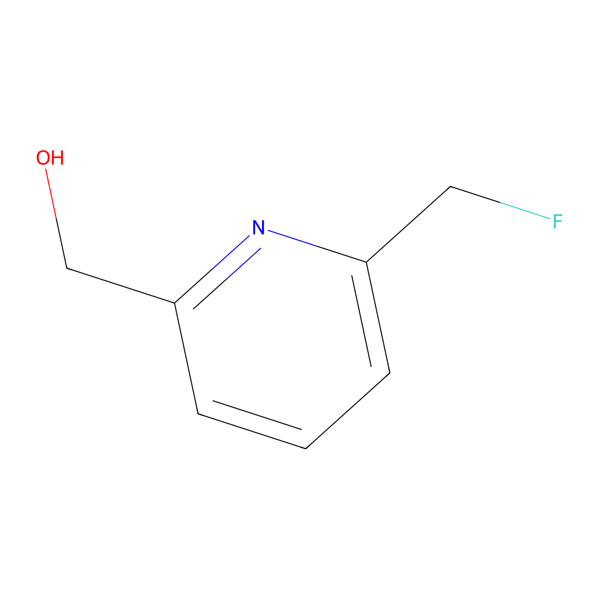 (6-(Fluoromethyl)pyridin-2-yl)methanol molecular structure, CAS 1131605-11-2