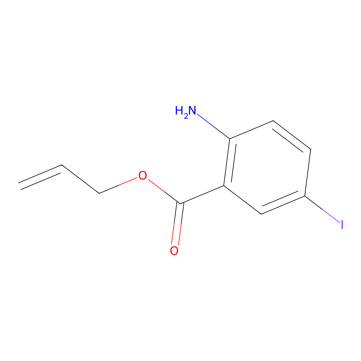 Allyl 2-amino-5-iodobenzoate molecular structure, CAS 1131605-37-2