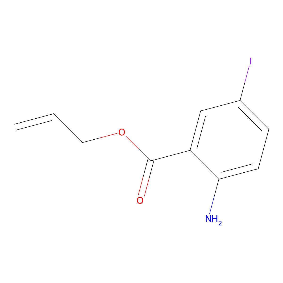 Allyl 2-amino-5-iodobenzoate molecular structure, CAS 1131605-37-2